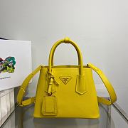 Prada Double Mini Bag Yellow Saffiano 1BG443 - 1
