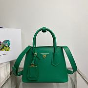 Prada Double Mini Bag Green Saffiano 1BG443 - 1