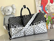 Louis Vuitton KEEPALL 55 Monogram Canvas Black&White - 1