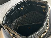 CC 22 Medium Handbag Black Shiny Calfskin - 4