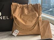 CC 22 Large Handbag Brown Shiny Calfskin - 2