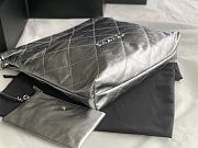 CC 22 Large Handbag Silver Shiny Calfskin - 2