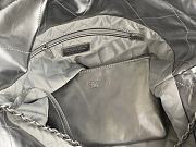 CC 22 Large Handbag Silver Shiny Calfskin - 4