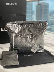 CC 22 Medium Handbag Silver Shiny Calfskin - 1