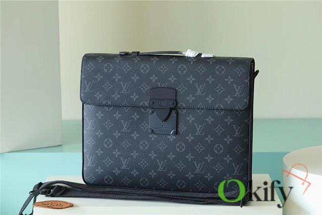 Louis Vuitton S-lock Shoulder Bag 39 Gray Monogram - 1