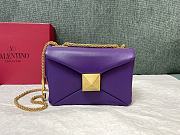 Valentino One Stud Nappa Bag With Chain 19 Purple - 1