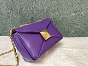 Valentino One Stud Nappa Bag With Chain 19 Purple - 5