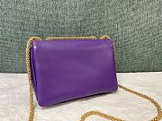 Valentino One Stud Nappa Bag With Chain 19 Purple - 3