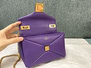 Valentino One Stud Nappa Bag With Chain 19 Purple - 2