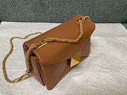 Valentino One Stud Nappa Bag With Chain 19 Brown - 6
