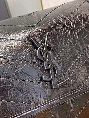 YSL Niki Medium 28 Chain Bag Crinked Vintage Leather Black 9977 - 6