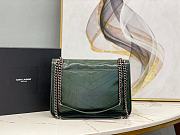 YSL Niki Medium 28 Chain Bag Crinked Vintage Leather Green 9980 - 4