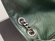 YSL Niki Medium 28 Chain Bag Crinked Vintage Leather Green 9980 - 3