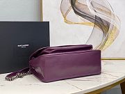 YSL Niki Medium 28 Chain Bag Crinked Vintage Leather Purple 9984 - 4