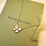 VCA Lucky Alhambra butterfly pendant with diamond necklace  - 2