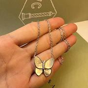 VCA Lucky Alhambra butterfly pendant with diamond necklace  - 4