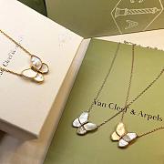VCA Lucky Alhambra butterfly pendant with diamond necklace  - 5