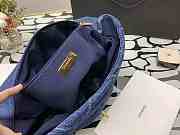 Chanel 19 Handbag 36 Dark Blue Denim Maxi - 6
