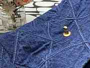 Chanel 19 Handbag 36 Dark Blue Denim Maxi - 2