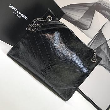 YSL Niki Shopper 33 Crinked Vintage Leather Black 