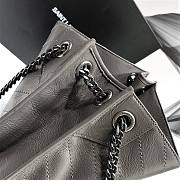 YSL Niki Shopper 33 Crinked Vintage Leather Gray Fog - 4