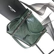 YSL Niki Shopper 33 Crinked Vintage Leather Green - 4