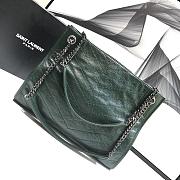 YSL Niki Shopper 33 Crinked Vintage Leather Green - 3