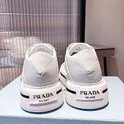 Prada Macro Re-Nylon White Brushed Leather Sneakers - 4