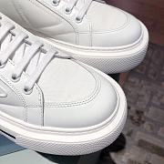 Prada Macro Re-Nylon White Brushed Leather Sneakers - 3