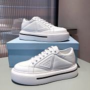 Prada Macro Re-Nylon White Brushed Leather Sneakers - 2