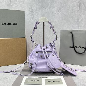 Balenciaga Small Bucket 20 Purple Bag
