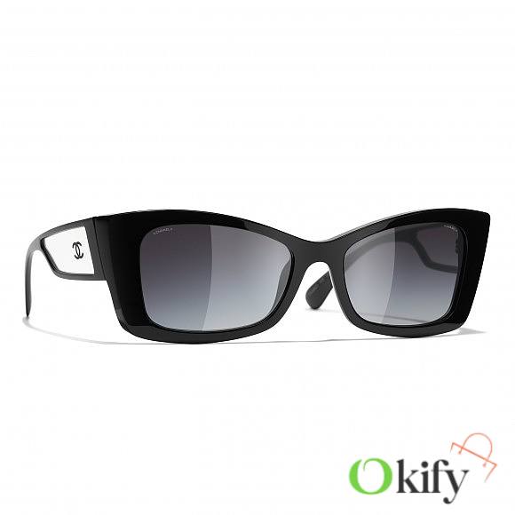 Chanel rectangle sunglasses Black frame - 1