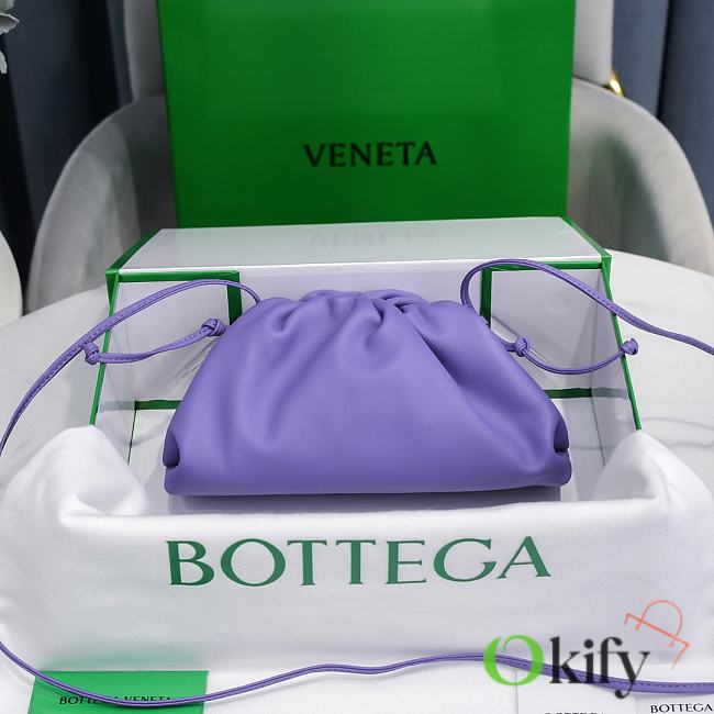 Botega Veneta Mini Pouch 22 Purple Leather 10169 - 1