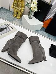 YSL Boots Gray Suede - 6