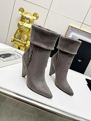 YSL Boots Gray Suede - 3