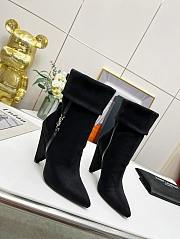 YSL Boots Black Suede - 4