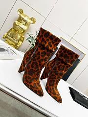 YSL Boots Leopard Printed Suede - 6