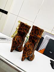 YSL Boots Leopard Printed Suede - 4
