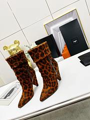 YSL Boots Leopard Printed Suede - 2