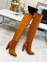 YSL Knee High Boots Brown Suede - 2