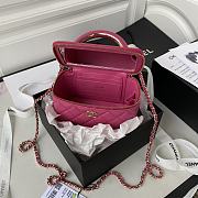 CC Vanity with Chain Hot Pink Lambskin - 6
