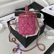 CC Vanity with Chain Hot Pink Lambskin - 4