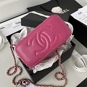 CC Vanity with Chain Hot Pink Lambskin - 5