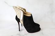 Christian Louboutin Mercura Wing Ankle Boots Black Suede WA001 - 1