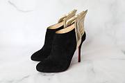 Christian Louboutin Mercura Wing Ankle Boots Black Suede WA001 - 3