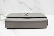 YSL Small Kate 20 Grey Grained Leather Silver Hardware - 2
