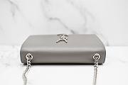 YSL Small Kate 20 Grey Grained Leather Silver Hardware - 3