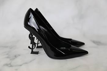 YSL Opyum Pump Heels Black Shiny Patent