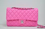 Chanel Flap Bag Medium Neon Hot Pink Silver Hardware - 1