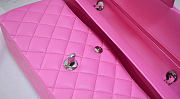 Chanel Flap Bag Medium Neon Hot Pink Silver Hardware - 6